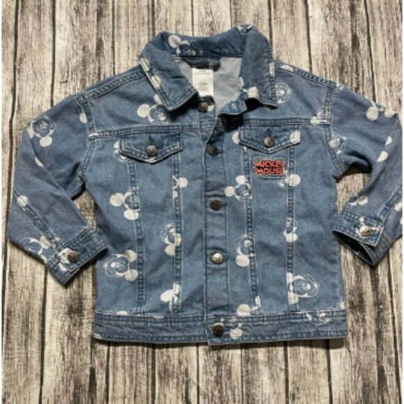 NWOT Disney Mickey Mouse Kids Denim Jacket - Picture 1 of 5